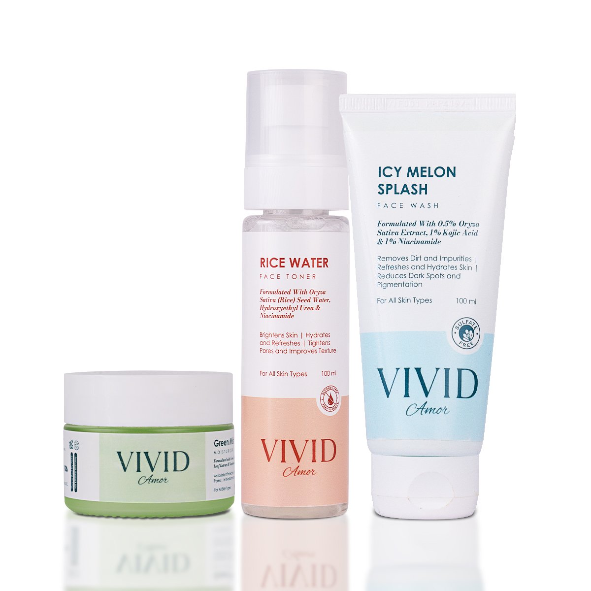 Cleanser, toner, Moisturizer combo