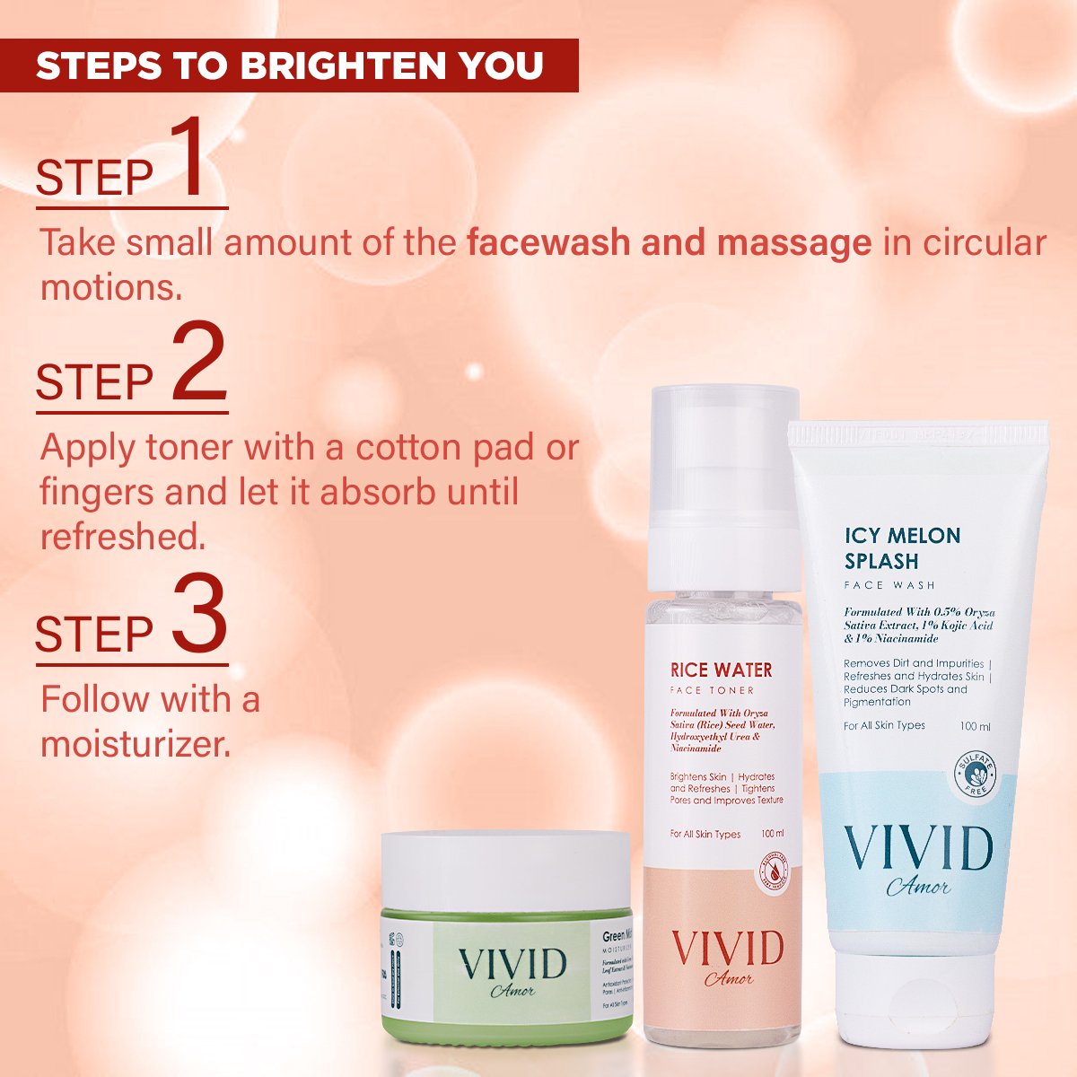 Cleanser, toner, Moisturizer combo - Image 4